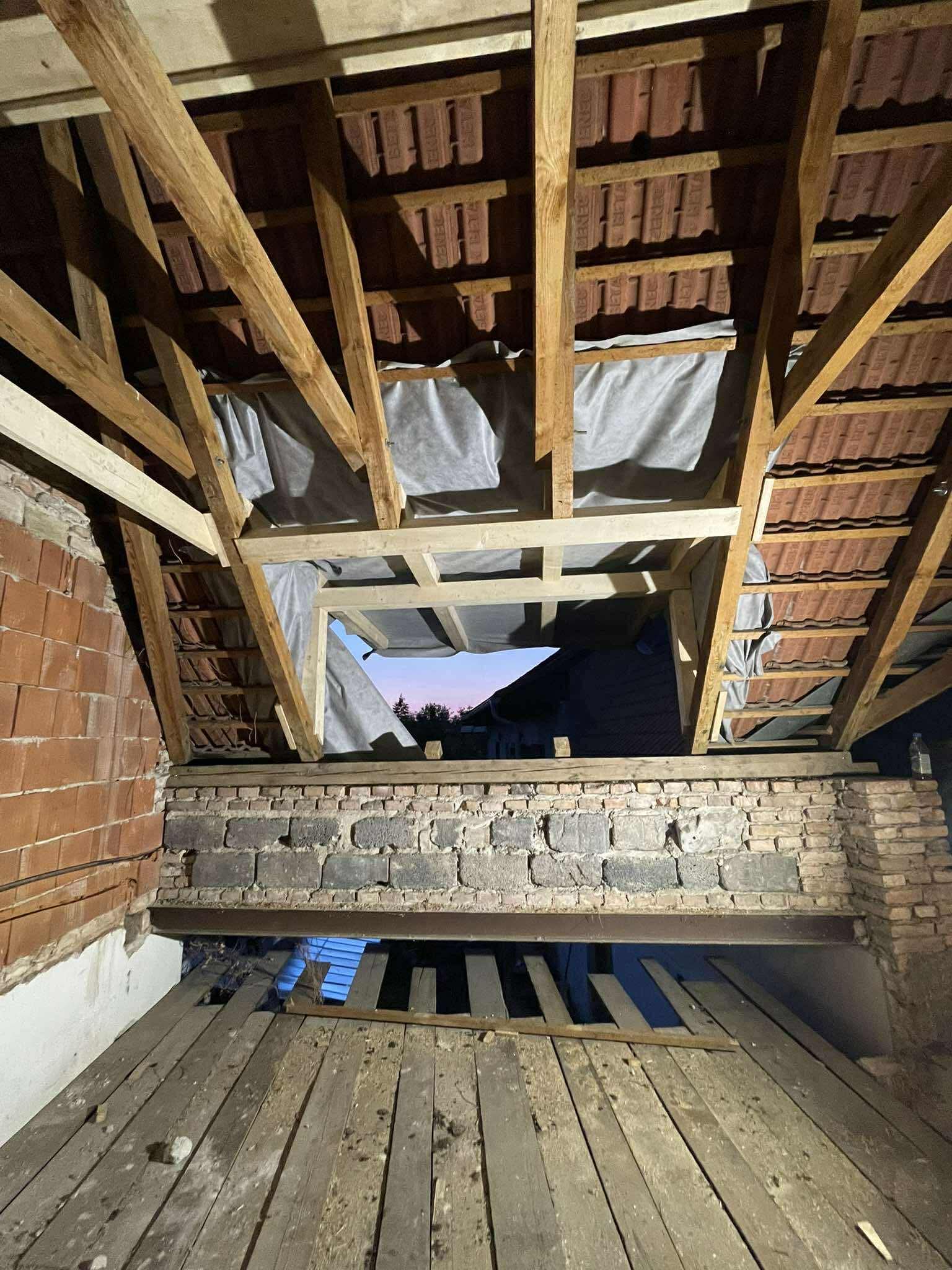 Výměna shnilých trámů a zhlaví Žďár nad Sázavou